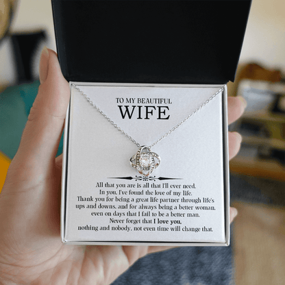 Love Knot Necklace for Wife – Romantic Anniversary &amp; Valentine&