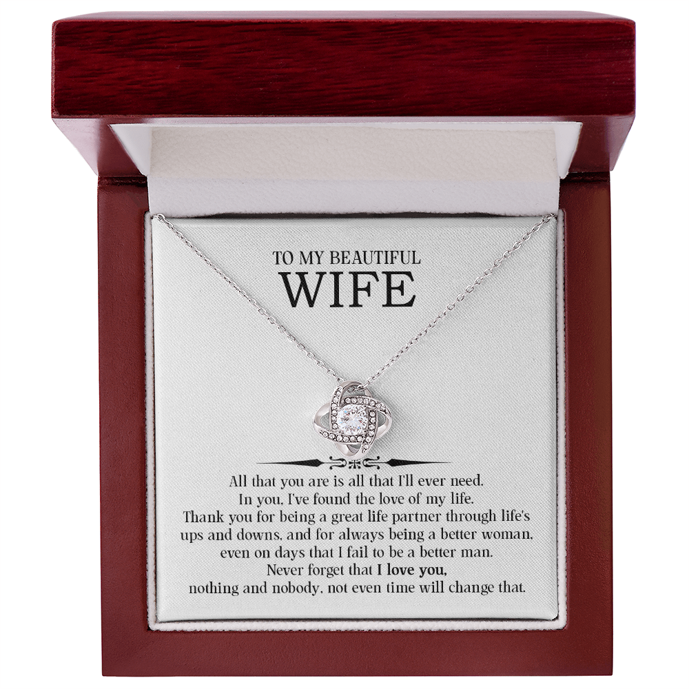 Love Knot Necklace for Wife – Romantic Anniversary &amp; Valentine&