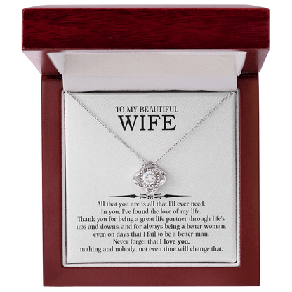 Love Knot Necklace for Wife – Romantic Anniversary &amp; Valentine&