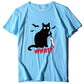 Cat T-Shirt with Blood Dagger Design