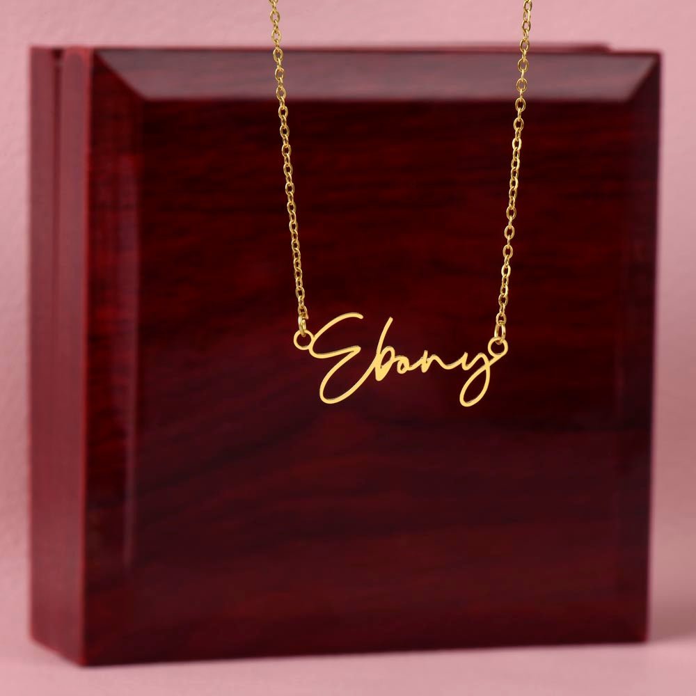 Personalized Signature Style Name Necklace - Whimsical Shoppe