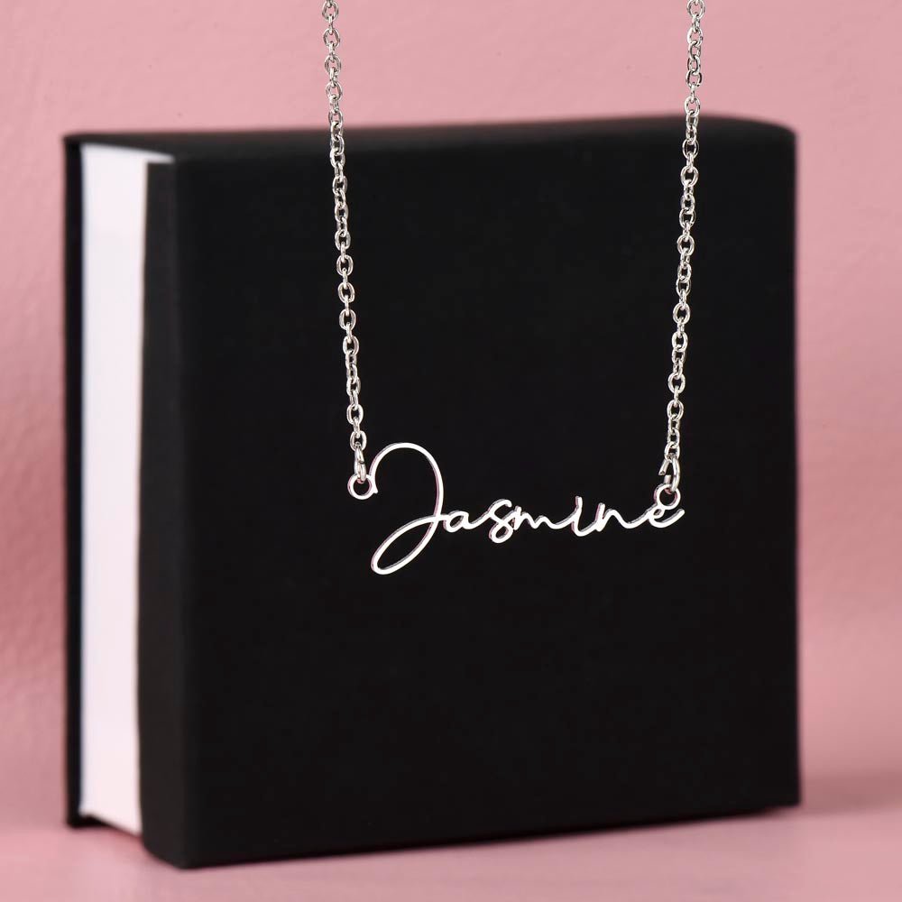 Personalized Signature Style Name Necklace - Whimsical Shoppe