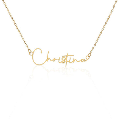Personalized Signature Style Name Necklace - Whimsical Shoppe