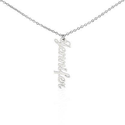 Personalized Vertical Name Necklace - Whimsical Shoppe
