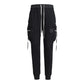 Men’s Techwear Cargo Joggers - Black Slim Fit Sweatpants