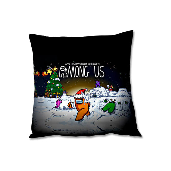 Among Us Christmas Holiday Throw Pillow Cover