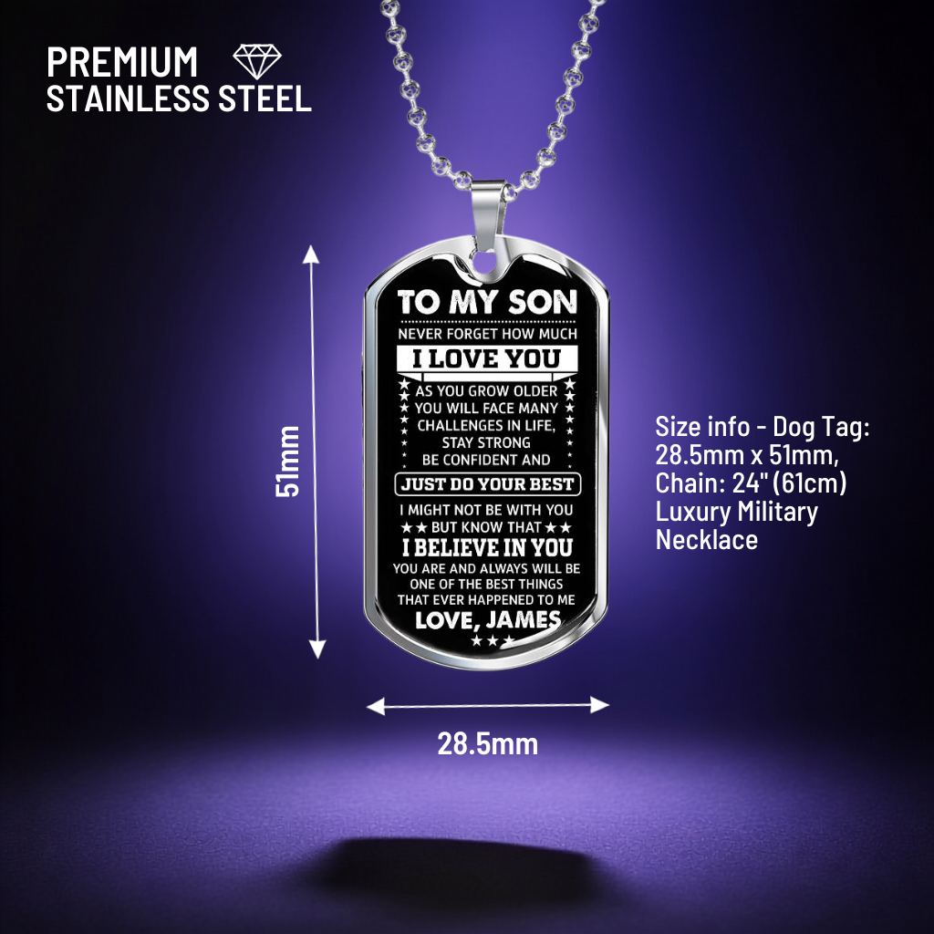 Father’s Day dog tag necklace
