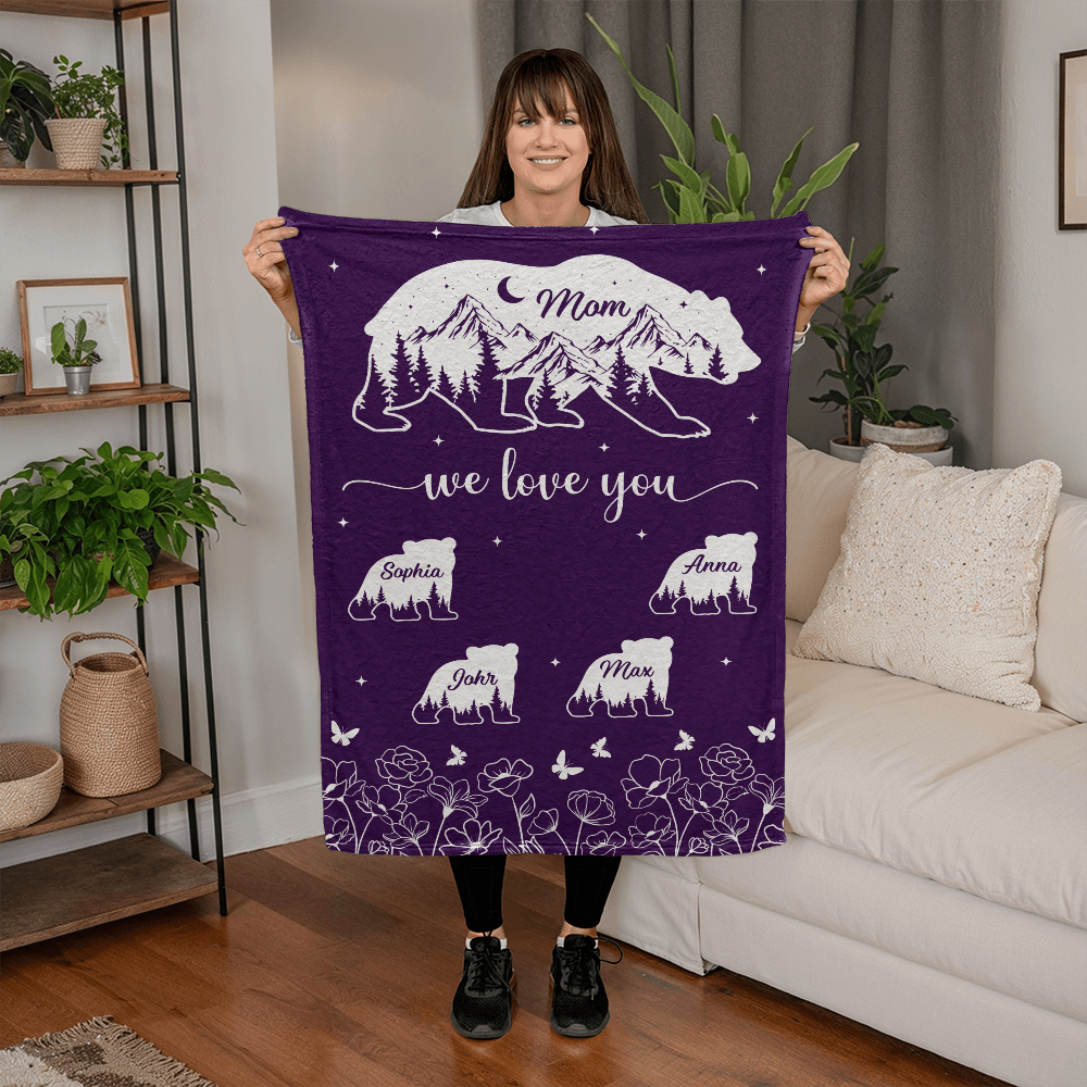Custom Kids Names Mom Throw
