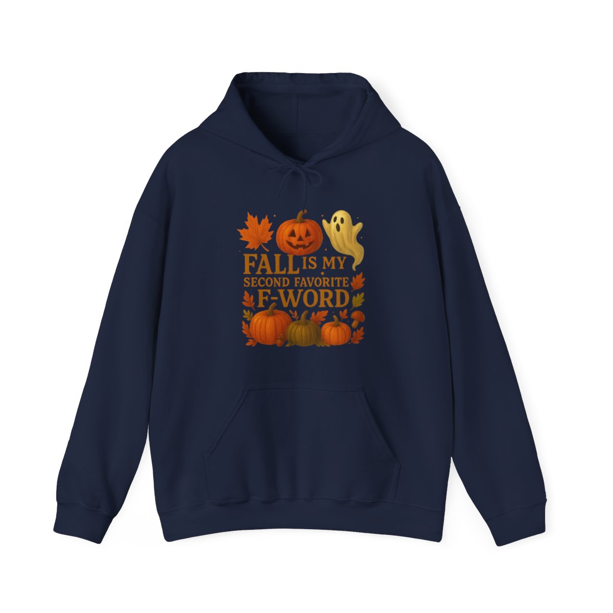 Funny Fall T-Shirt - Second Favorite F-Word - Pumpkin &amp; Ghost