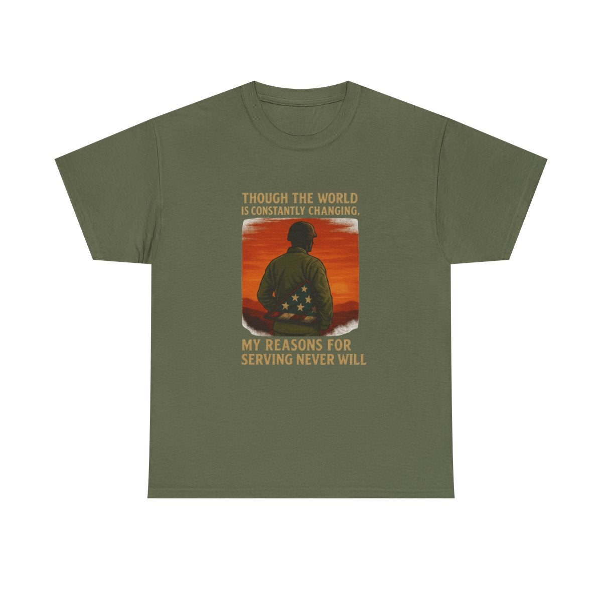 Enduring Honor Tshirt - Military Tribute T-Shirt - Though The World Is Constantly Changing