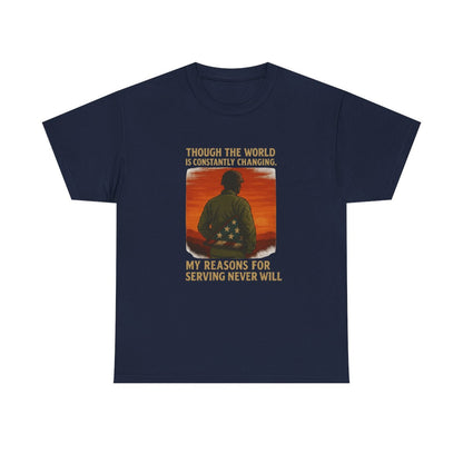 Enduring Honor Tshirt - Military Tribute T-Shirt - Though The World Is Constantly Changing