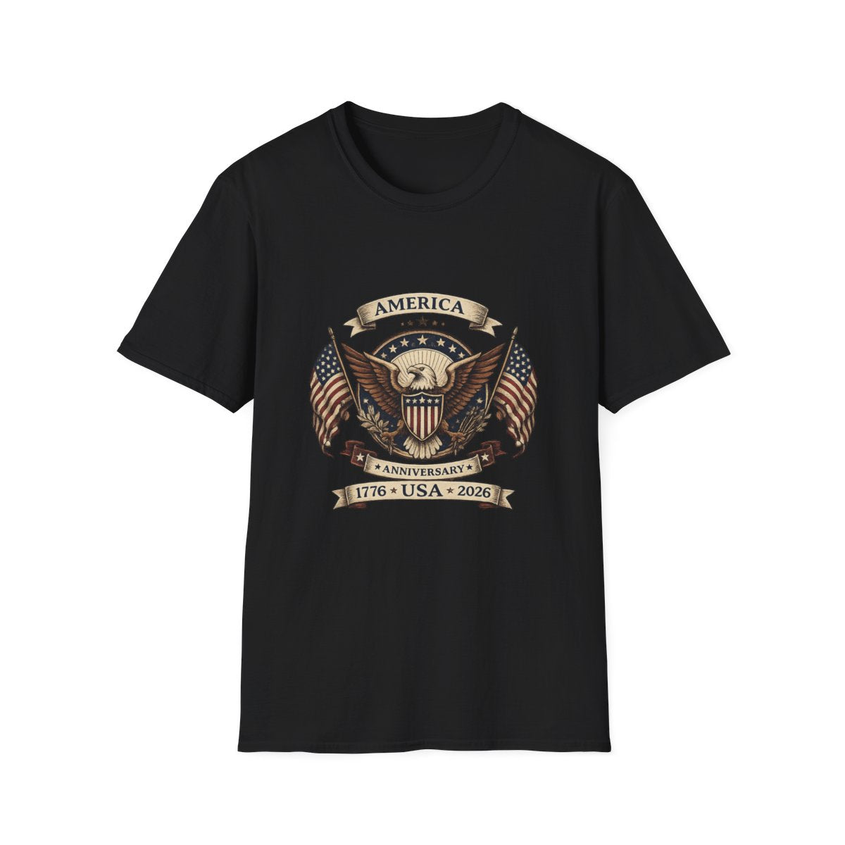 America 250th Anniversary Shirt – Patriotic Eagle Unisex Softstyle Tee