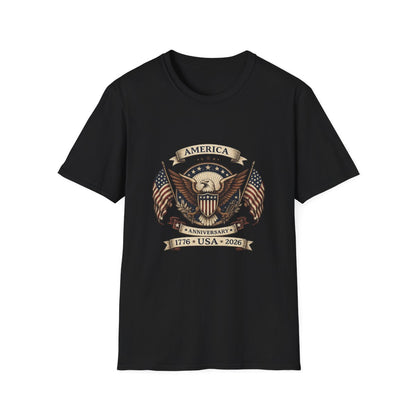 America 250th Anniversary Shirt – Patriotic Eagle Unisex Softstyle Tee