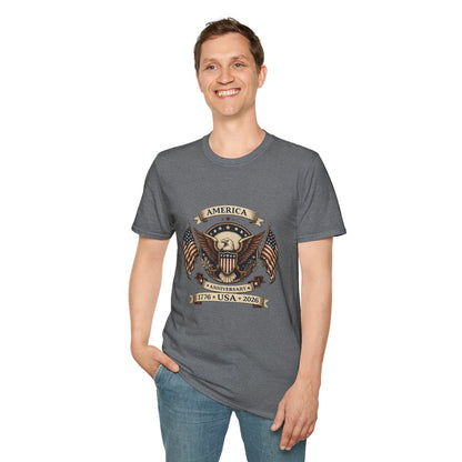 America 250th Anniversary Shirt – Patriotic Eagle Unisex Softstyle Tee