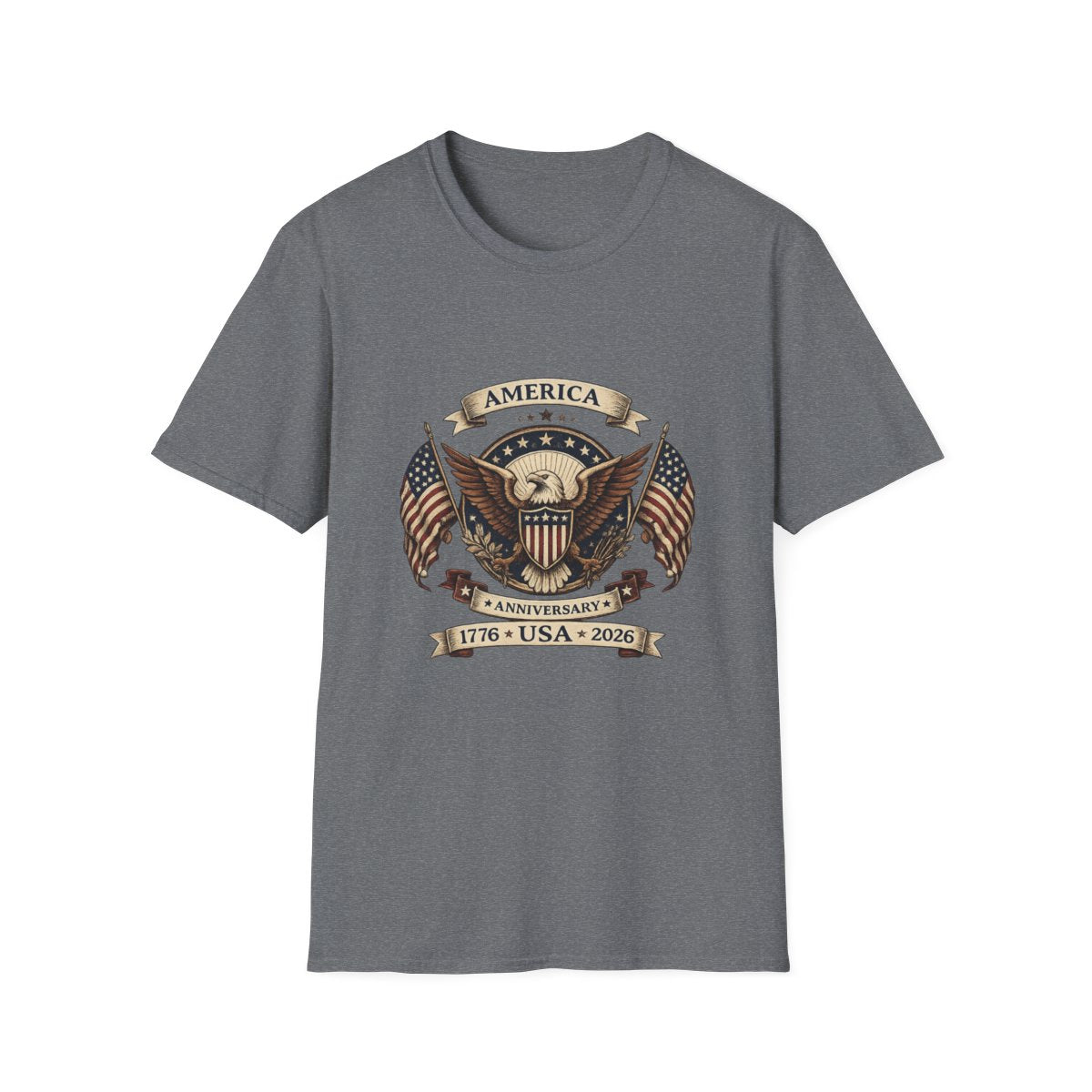 America 250th Anniversary Shirt – Patriotic Eagle Unisex Softstyle Tee