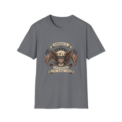 America 250th Anniversary Shirt – Patriotic Eagle Unisex Softstyle Tee
