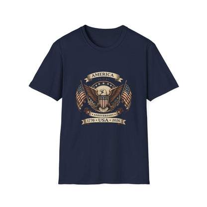 America 250th Anniversary Shirt – Patriotic Eagle Unisex Softstyle Tee