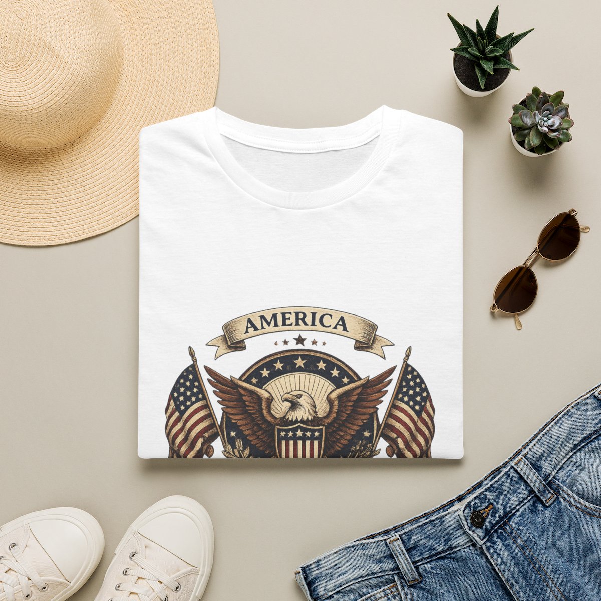 America 250th Anniversary Shirt – Patriotic Eagle Unisex Softstyle Tee