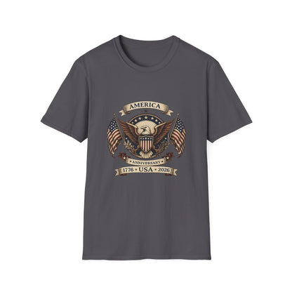 America 250th Anniversary Shirt – Patriotic Eagle Unisex Softstyle Tee