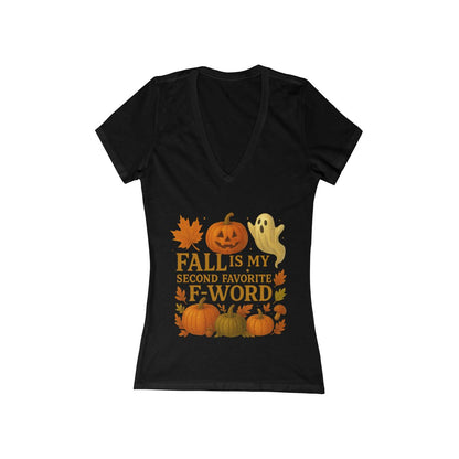 Funny Fall T-Shirt - Second Favorite F-Word - Pumpkin &amp; Ghost