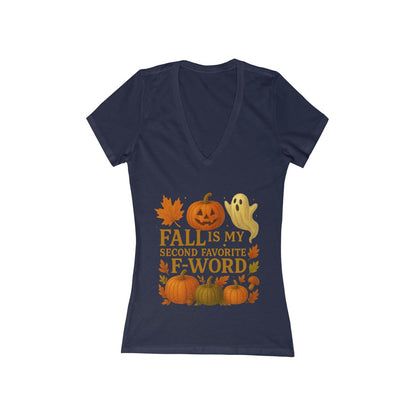 Funny Fall T-Shirt - Second Favorite F-Word - Pumpkin &amp; Ghost