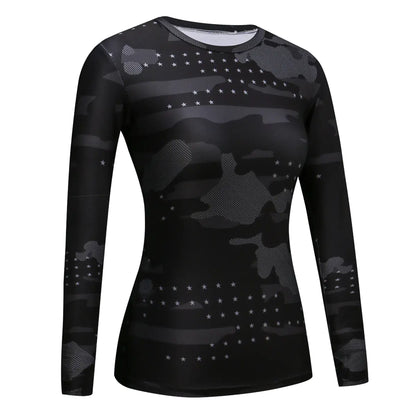 Fitness Apparel, Tight-Fitting Long Sleeve T-Shirt