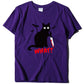 Cat T-Shirt with Blood Dagger Design