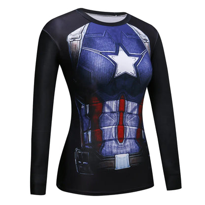 Fitness Apparel, Tight-Fitting Long Sleeve T-Shirt